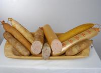 Gutsleberwurst, Schnittlauchleberwurst, hausmacher Leberwurst, Tomatenleberwurst